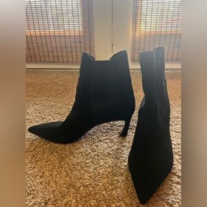 Express Black Heeled Ankle Boots